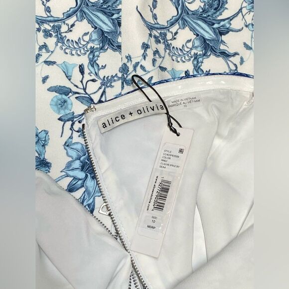 Alice and Olivia Strapless Mini Floral Dress size 10 - Picture 14 of 14